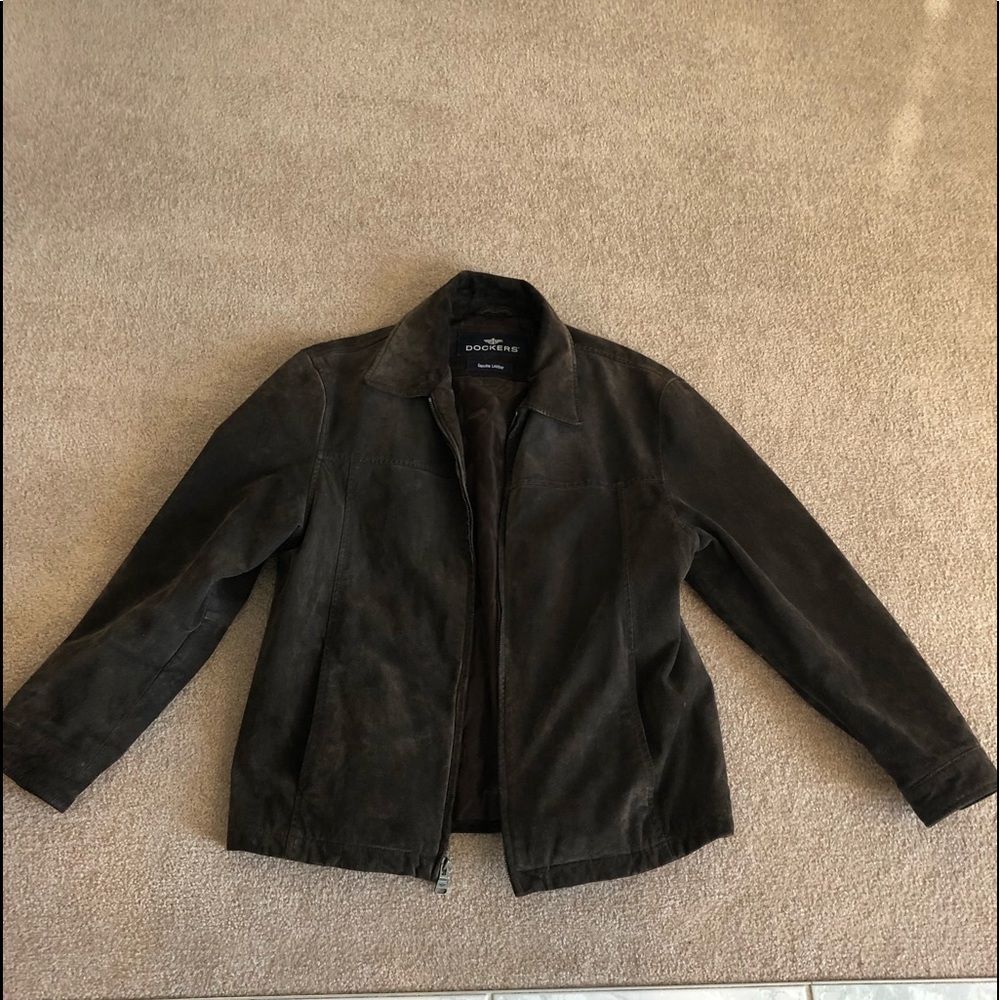 Dockers suede leather coat - men’s size medium